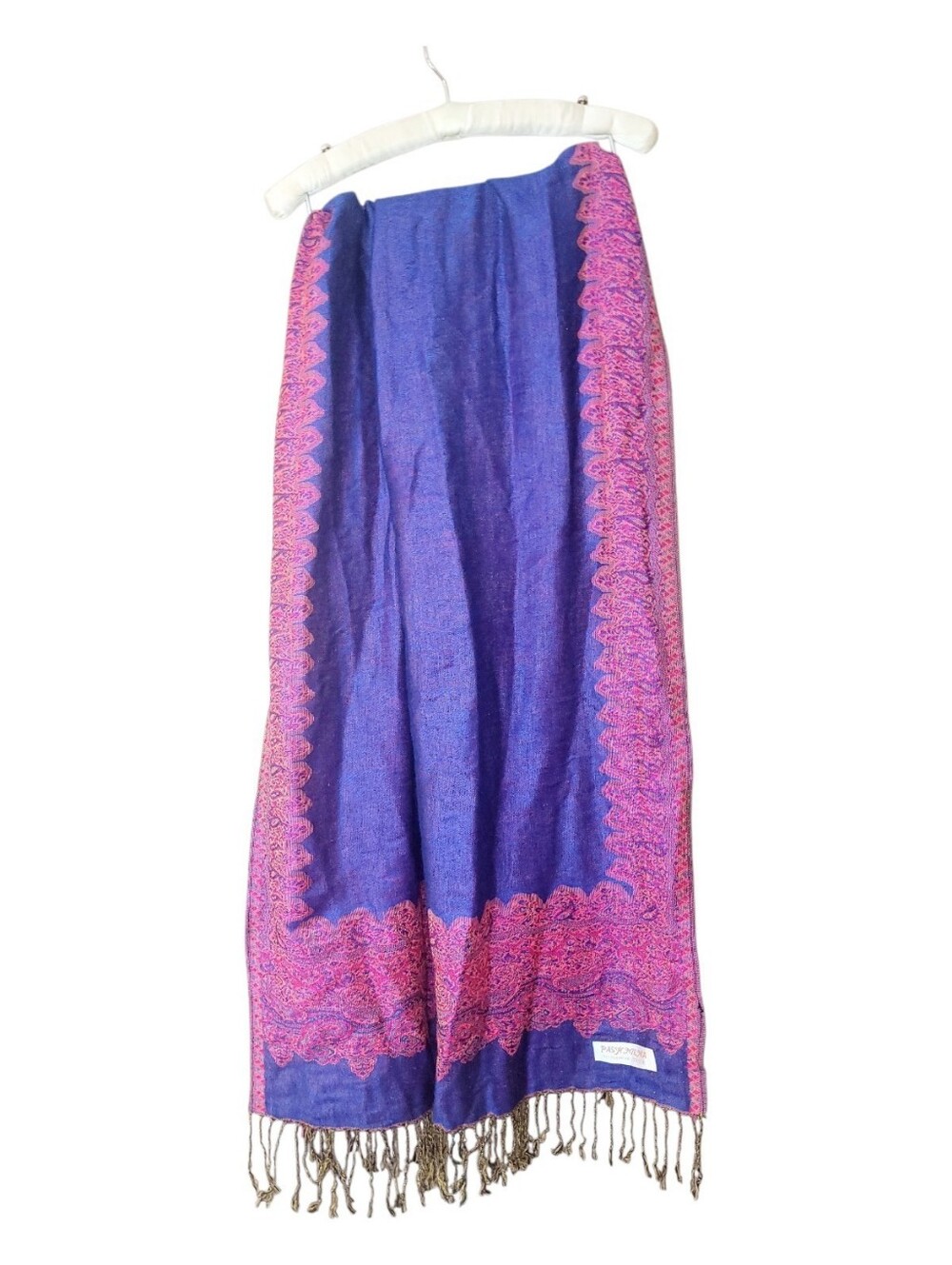Colorful Pashmina Scarf Or Wrap Cashmere Silk Fringe
